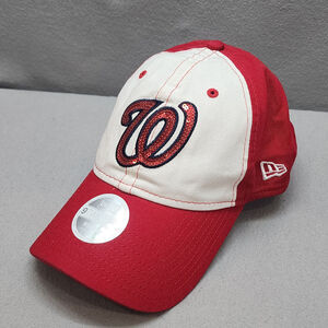 New Era 9twenty Women Cap MLB Washington Nationals Glimmer "W" Basic Red Hat